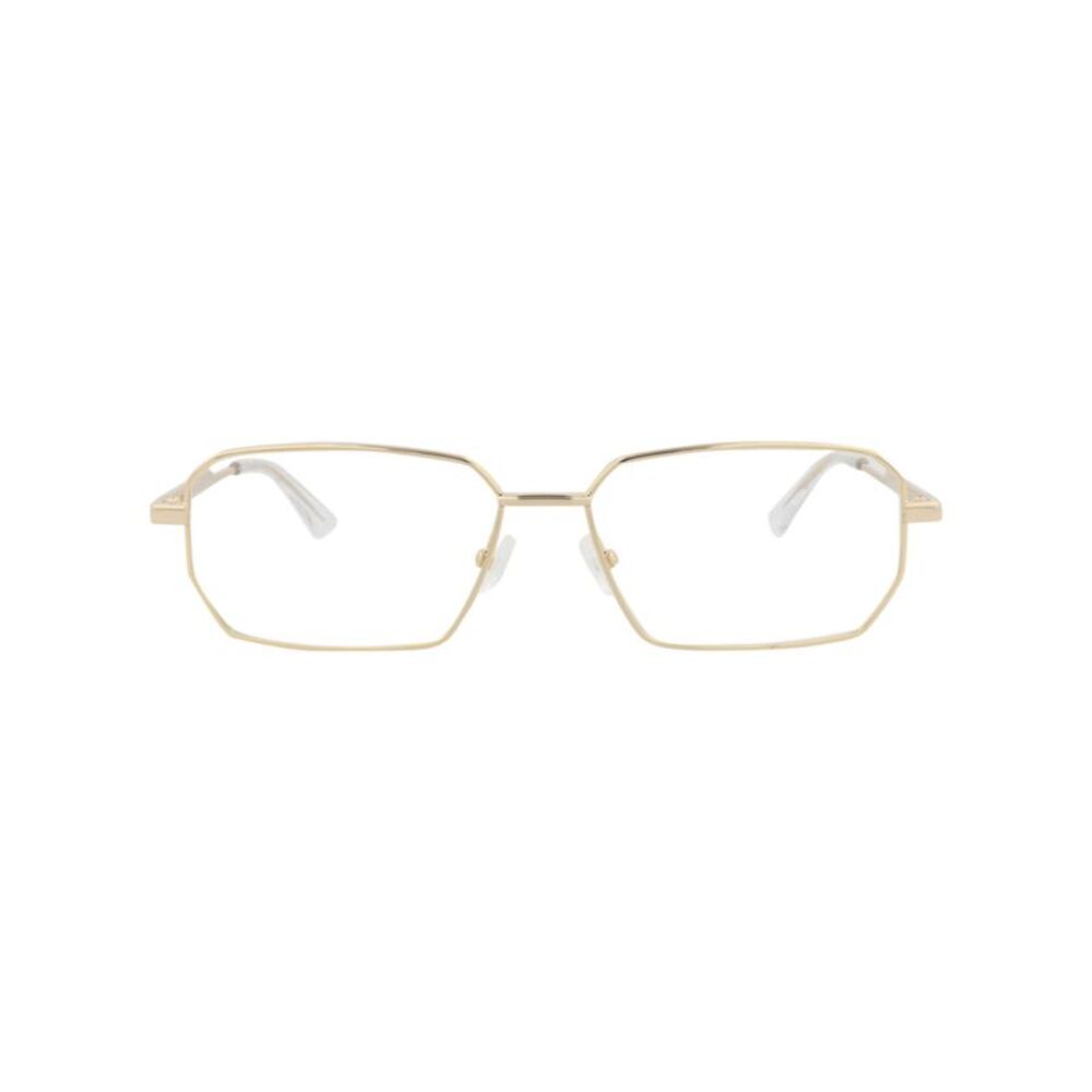Bottega Veneta Square-Frame Metal Optical Frames Gold Unisex-Adult